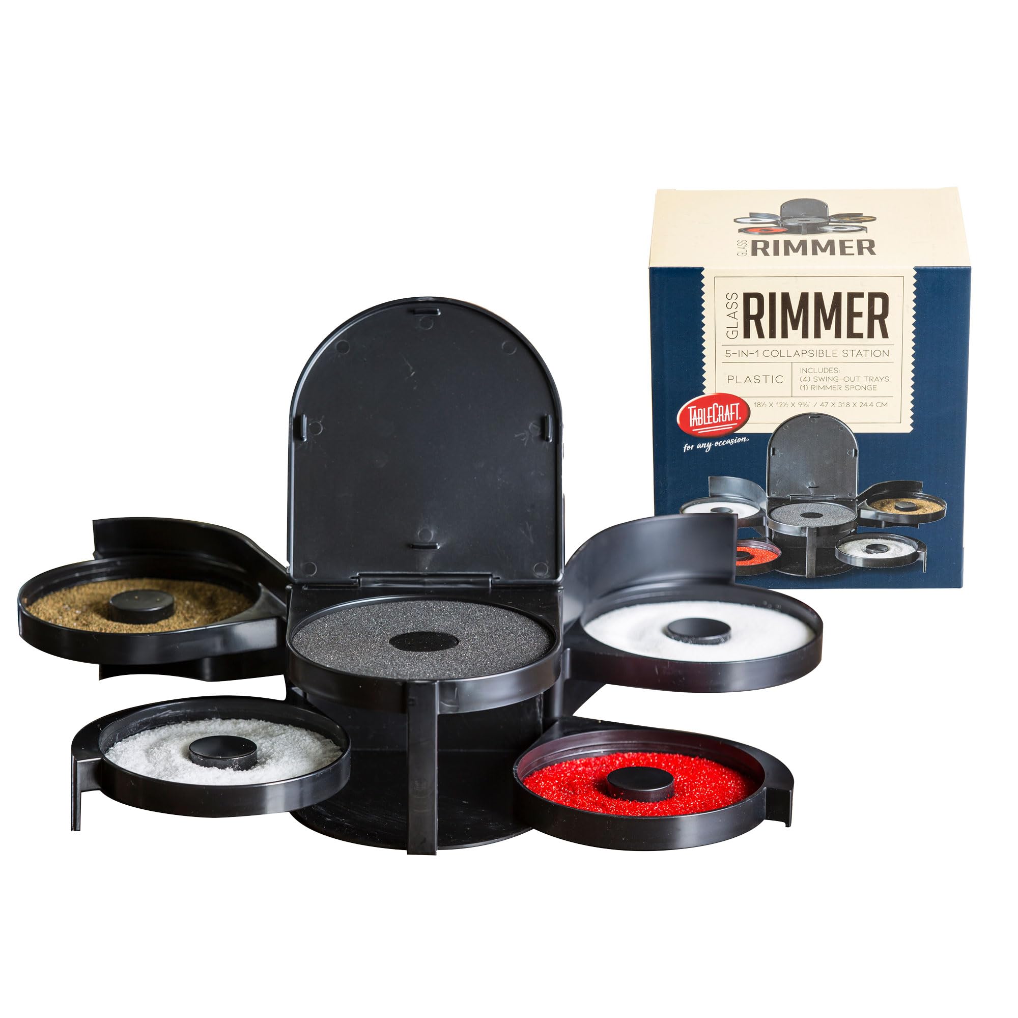 TableCraft Glass Rimmer, Multi-Colour, 15.88 x 17.78 x 10.8 cm