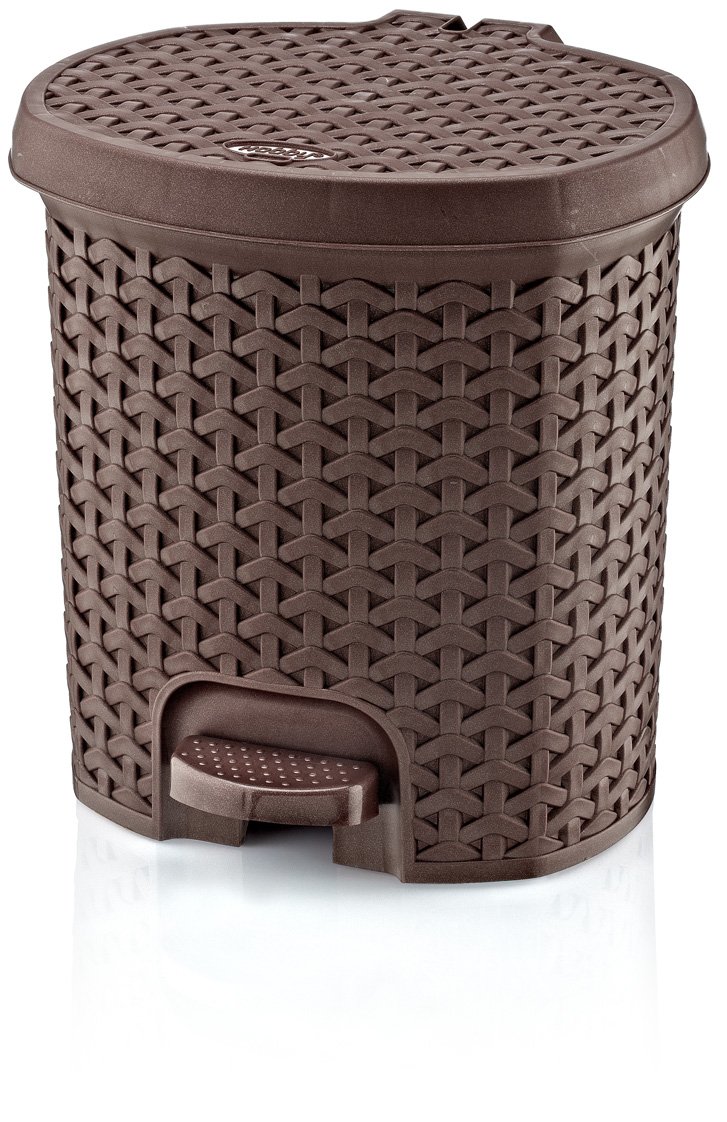 HOBBY LIFE 3 Litre Plastic No 0 Rattan Pedal Dustbin