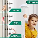 moonybaby Door Finger Guards 6 Pack Extra Thick 2 cm White Pinch Guard view 3