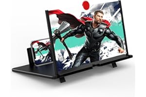18'' Screen Magnifier for Cell Phone, Fanlory 3D HD Magnifying Screen Enlarger Expanders for Movies, Videos, and Gaming, Foldable Phone Stand with Screen Amplifier, Compatible with All Smartphones