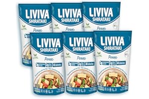 LIVIVA Shirataki Pasta with Oat Fiber, Low-Calorie Pasta made from Konjac Root, Non-GMO, Gluten Free and Keto Certified, 520g
