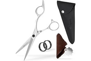 Fagaci Professional Hair Scissors 6” Extremely Sharp Blades, Fine Cutting Blades, Hair Cutting Scissors Professional, Hair Shears, Barber Scissors Set for Men and Women, Haircut Scissors Hair Kit