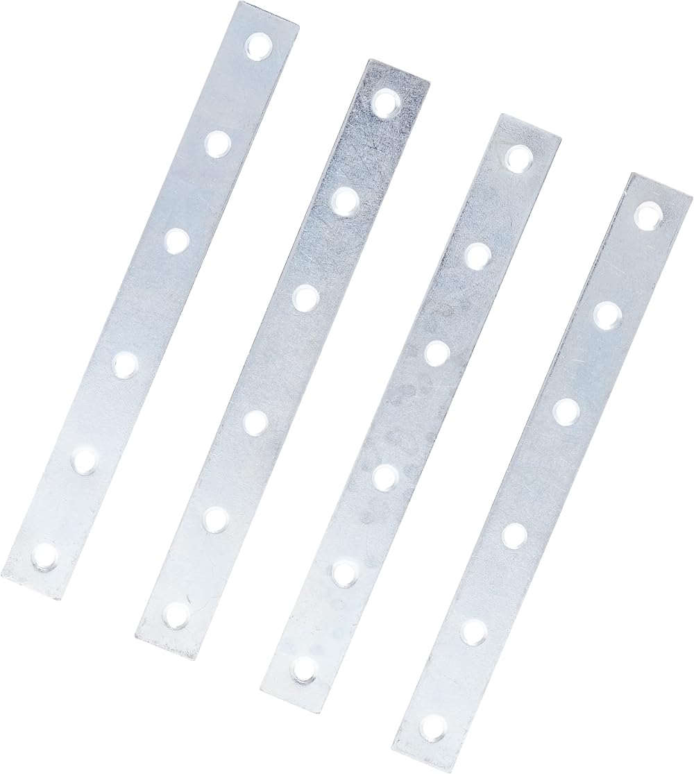 Merriway BH00222 Straight Zinc Plated Repair Plate Bracket 150mm Pack of 4