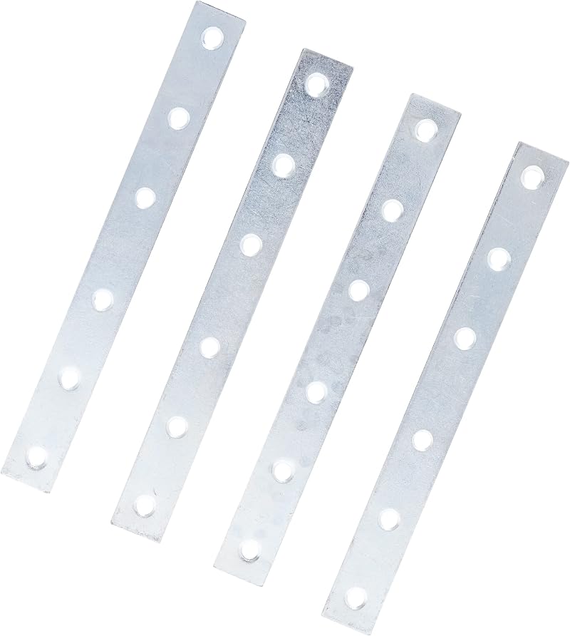 Merriway BH00222 Straight Zinc Plated Repair Plate Bracket 150mm Pack of 4