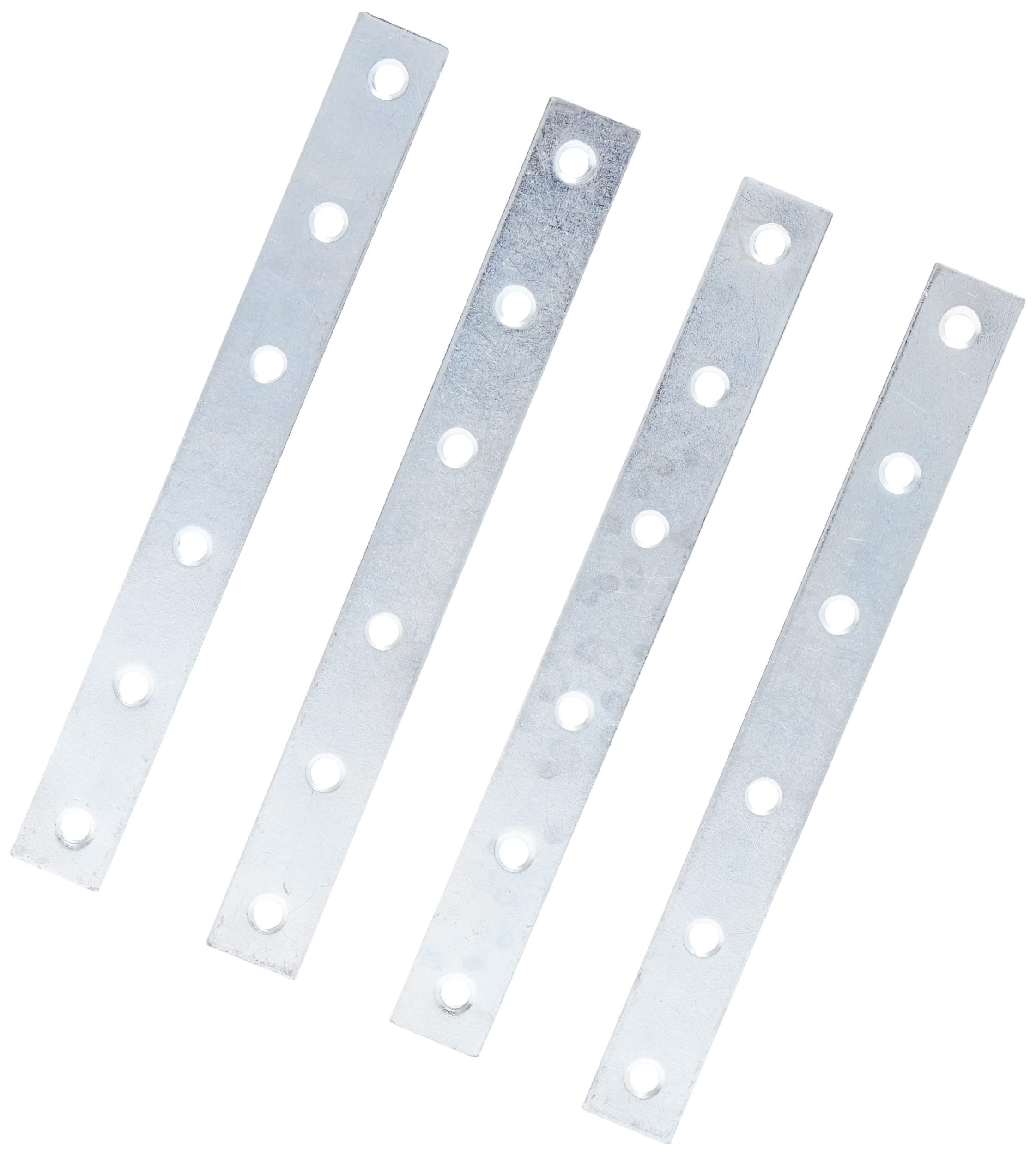 Merriway® BH00222 (4 Pcs) Straight Zinc Plated Repair Plate Bracket Brace, 150 mm (6 inch) - Pack of 4 Pieces