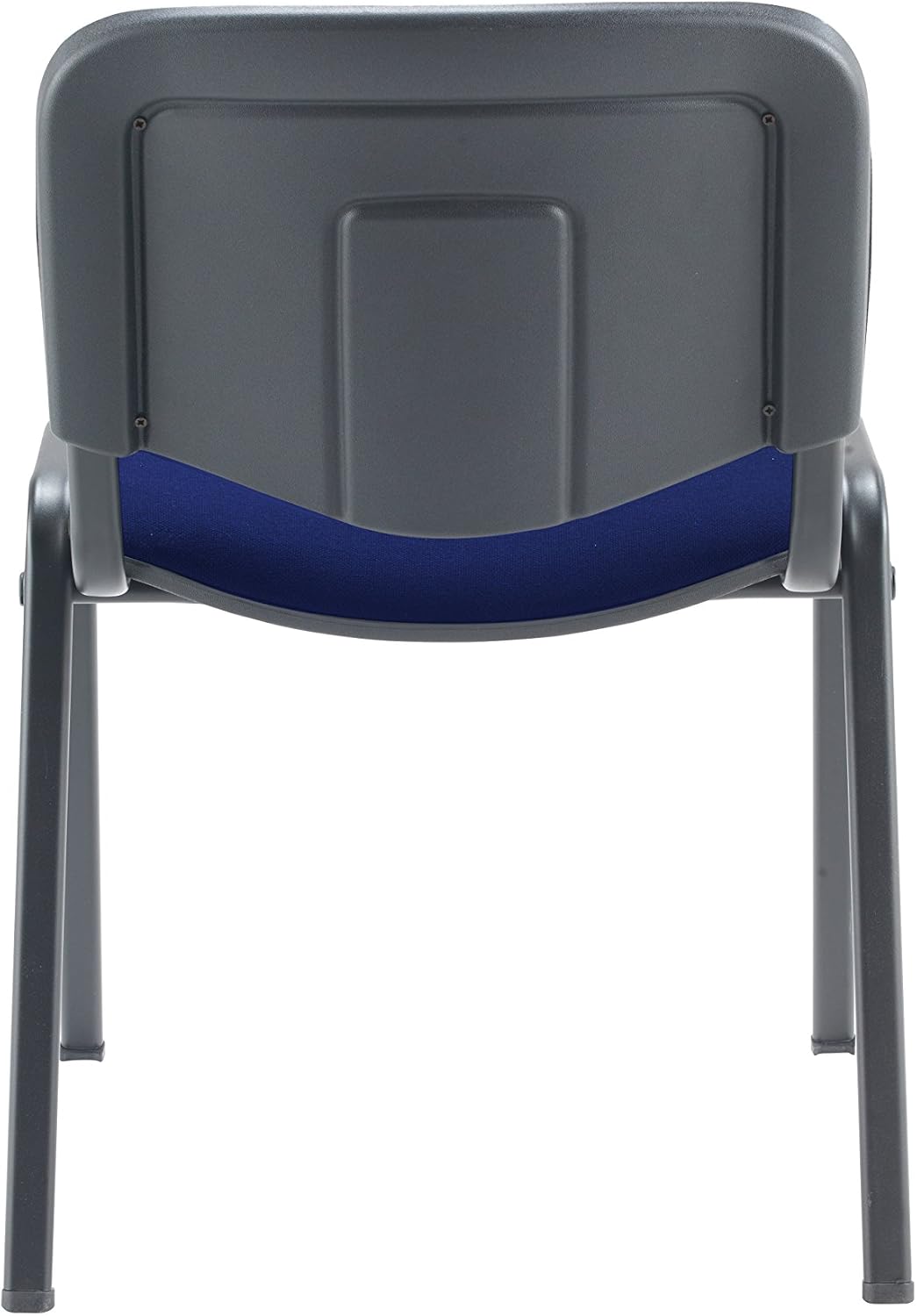 Office Hippo Heavy Duty Stackable Reception Chair, Black Frame, Fabric, Royal Blue, Pack of 4 - Image 3