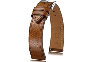Getalia Italian leather Watch Band Tuscany Natural Vegetable-Tanned Full Grain Genuine Leather,18mm 19mm 20mm 21mm 22mm Quick Release Replacement Watch Straps for Men and Women Thin and Soft