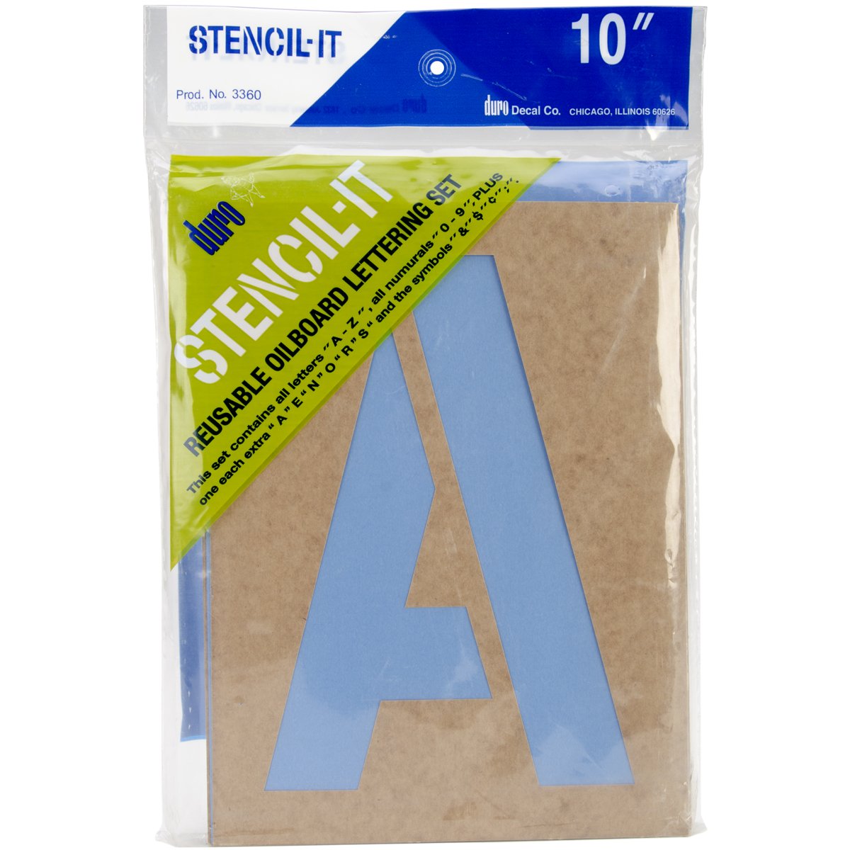 Graphic Products Plastic Stencil-It Reusable Lettering Set-10-inch