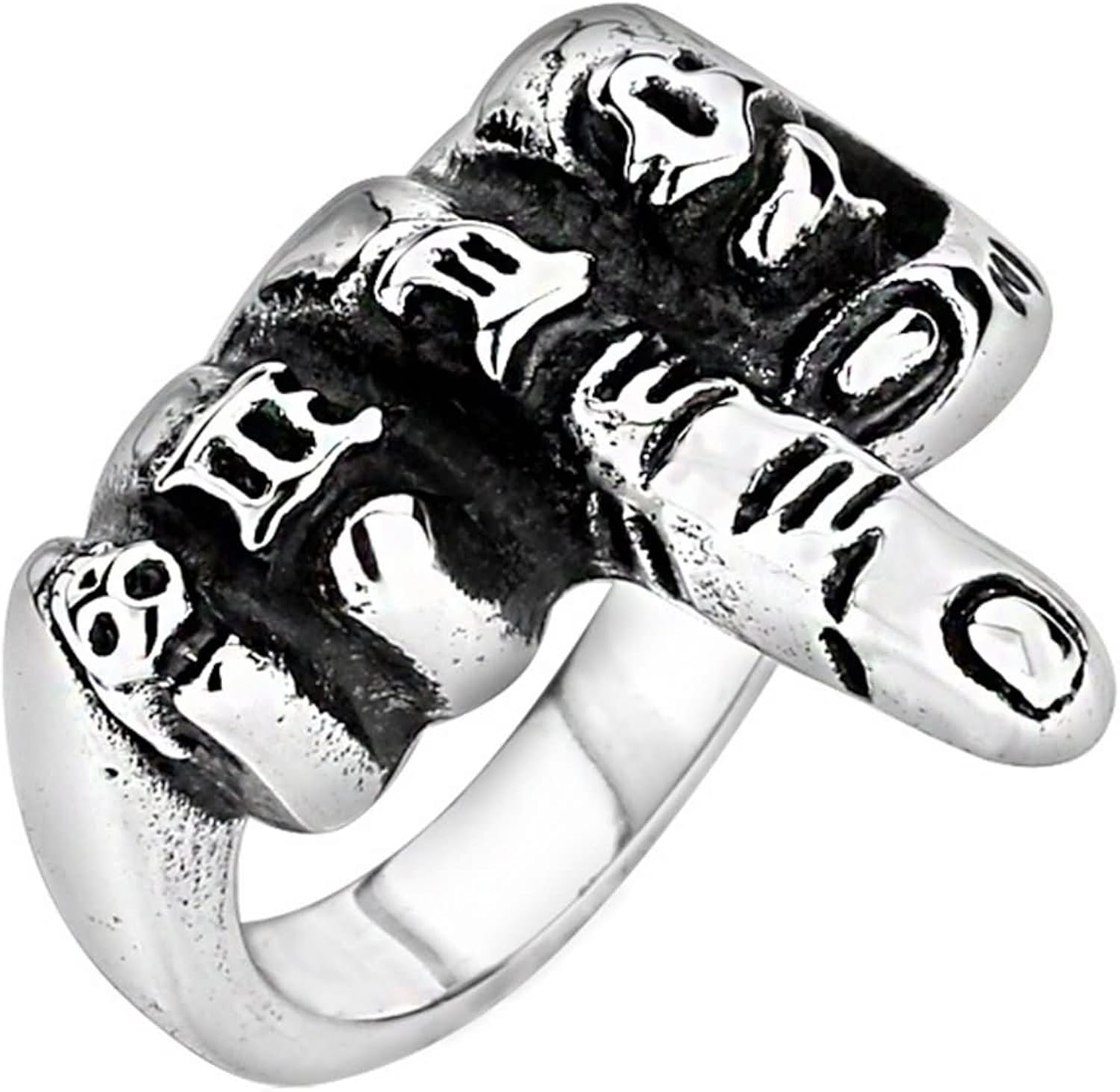 Daesar Men's Gothic Ring Stainless Steel Rings for Men Finger with