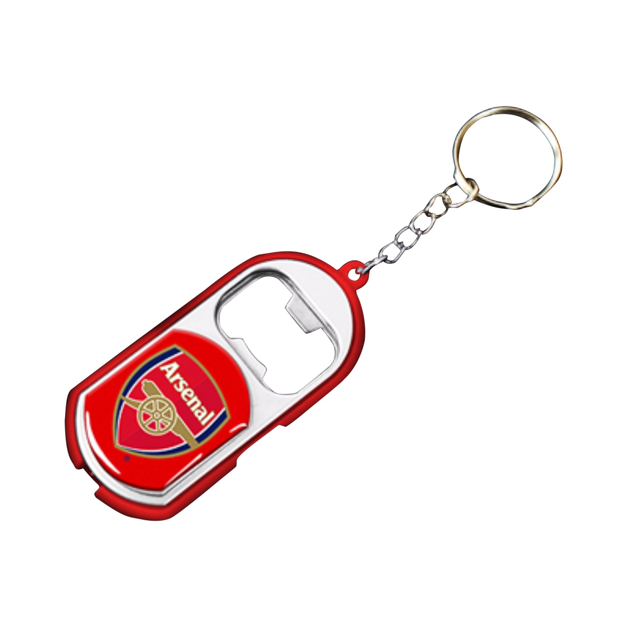 Official Arsenal FC Torch Light Bottle Opener Keyring in a Gift Box