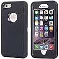 iPhone 6 Case, iPhone 6S Case [HEAVY DUTY] AICase® Built-in Screen Protector Tough 3 in 1 Rugged Shorkproof Cover for Apple iPhone 6/6S (Black)
