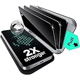 ESR 3 Pack for iPhone 16 Pro Max Privacy Screen Protector, Military Grade Shatterproof, 9H Hardness, Anti-spy Tempered Glass with UltraFit Tray