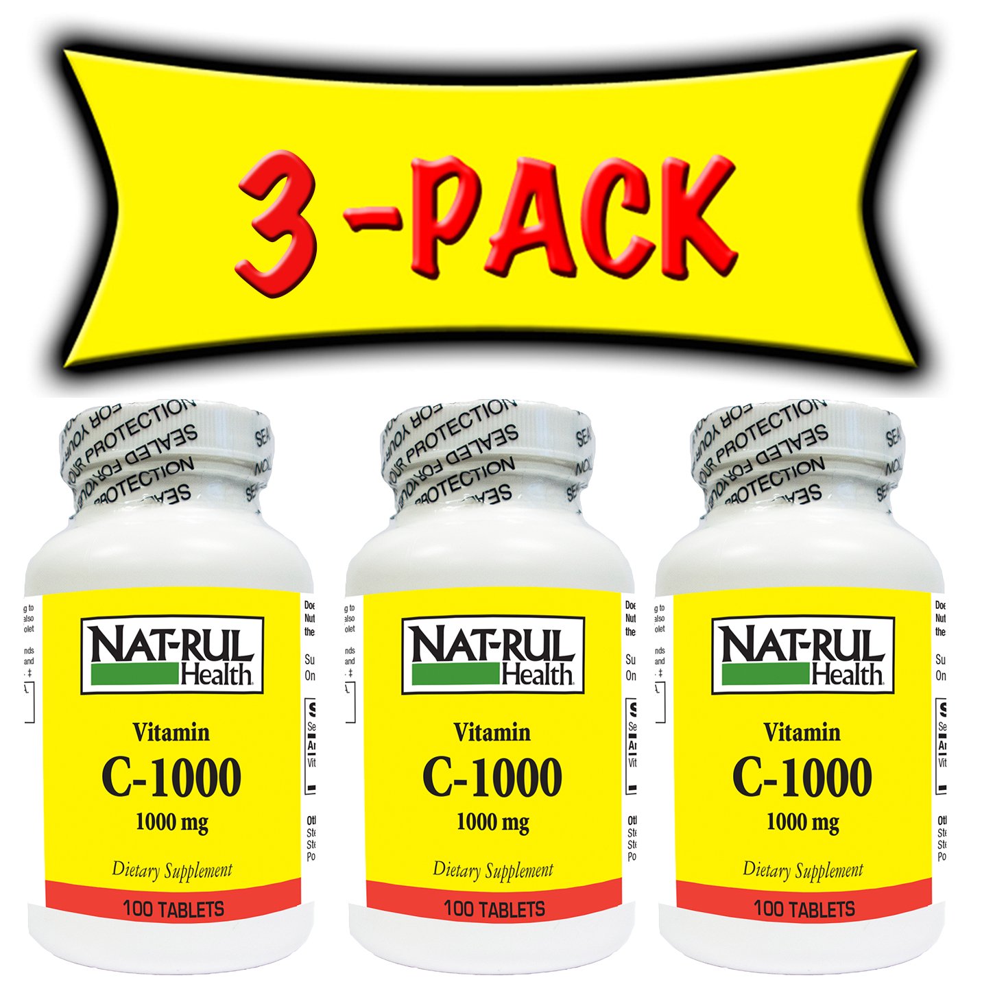 Nat Rul Health Vitamin C 1000 Mg Ascorbic Acid Coated 100 Tablets 3 Pack Buy Online In Sri Lanka At Desertcart Lk Productid