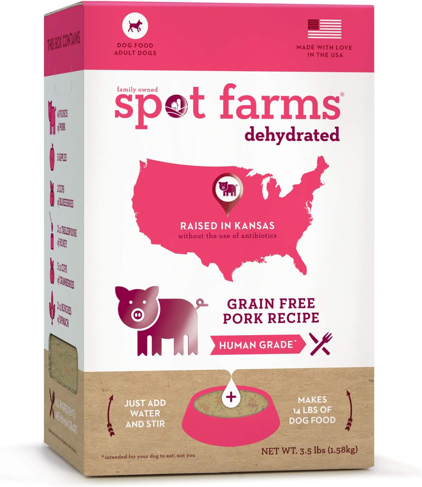 Spot Farms Human Grade Dog Food, Natural Dehydrated Dog Food