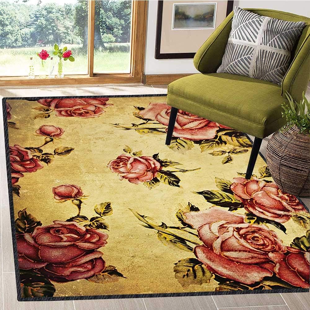 Alfombra de Juegos para niños, diseño de Rosas Estilo Victoriano