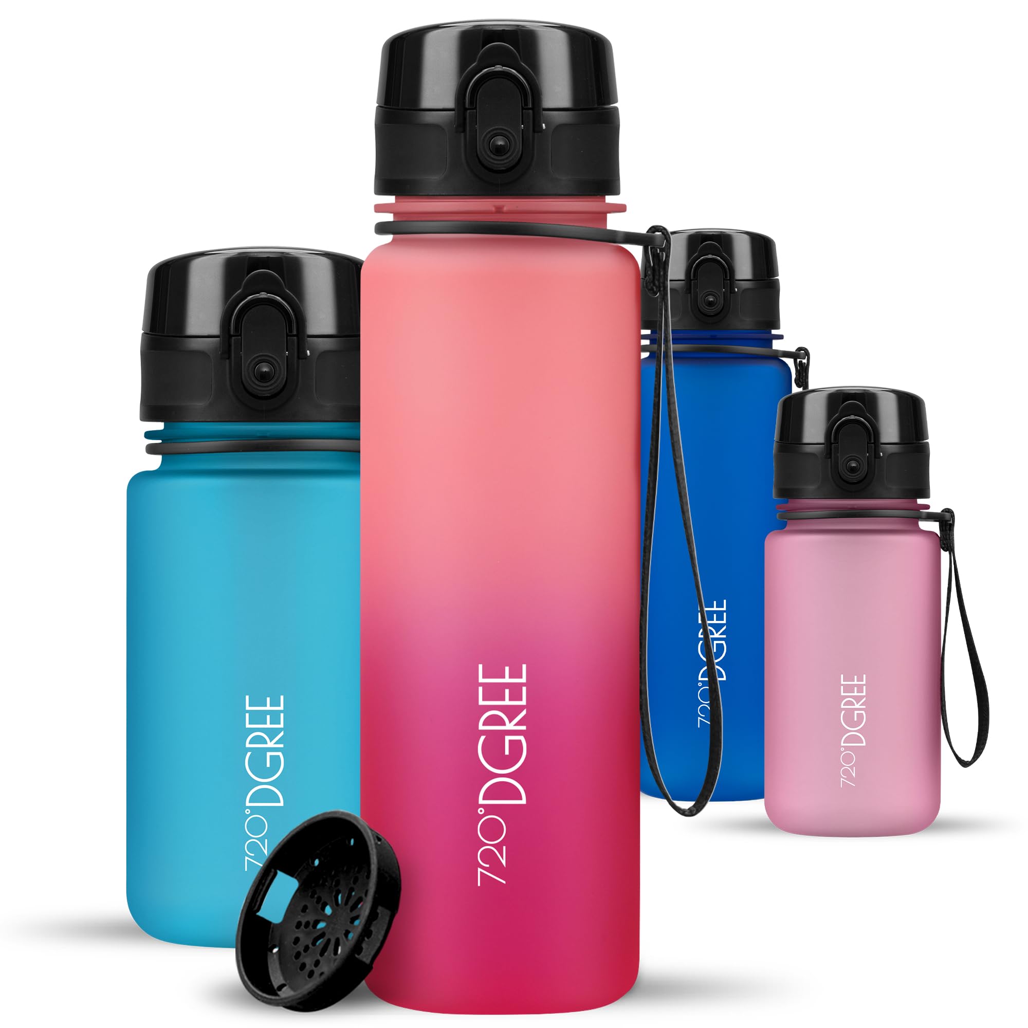 720°DGREE Water Bottle “uberBottle“ +Sieve - 500ml Multicolour - BPA-Free Tritan, Leakproof, Reusable Drinking Bottle - Sports Bottle for Gym, Fitness, Kids, Bike, Travel, School, Office — image 1
