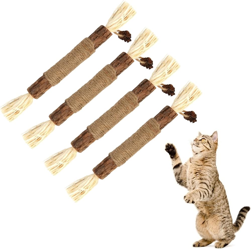 olyee Silvervine Cat Chew Sticks Kitten Toys Dental Health Natural