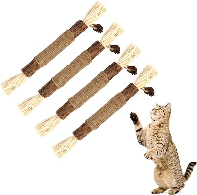 olyee Silvervine Cat Chew Sticks Kitten Toys Dental Health Natural