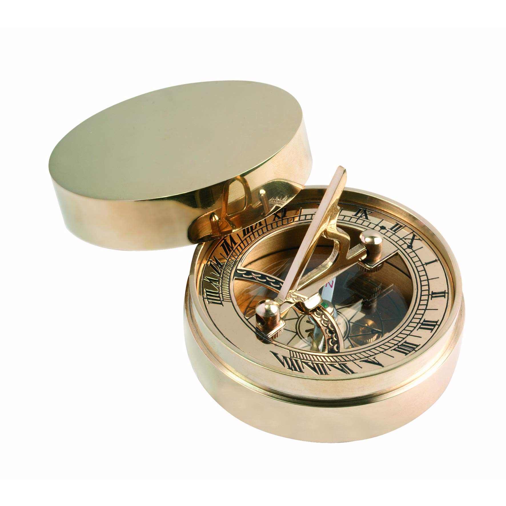 Nauticalia Brass Pocket Sundial, 7 cm, Messing, Nicht zutreffend