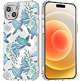 HQKALO Sea Turtle Magnetic Case for iPhone 14 Pro Max with MagSafe Wireless Charging Clear Cute Sea Star Painting Girls Woman Soft Slim TPU Anti-Scratch Shockproof Protective Case