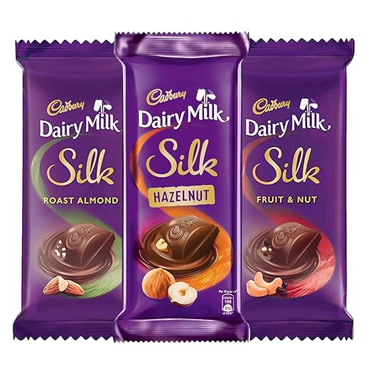 Cadbury Dairy Milk Silk Large Chocolates Combo (1 x Silk Roast Almond