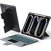 Nillkin Keyboard Case for iPad Pro 13 Inch(M5/M4, 2025/2024), Detachable Backlit Keyboard with Multi-Touch Trackpad, Stand with Portrait & Landscape Modes,Pencil Holder&Camera Cover, Rugged Protective