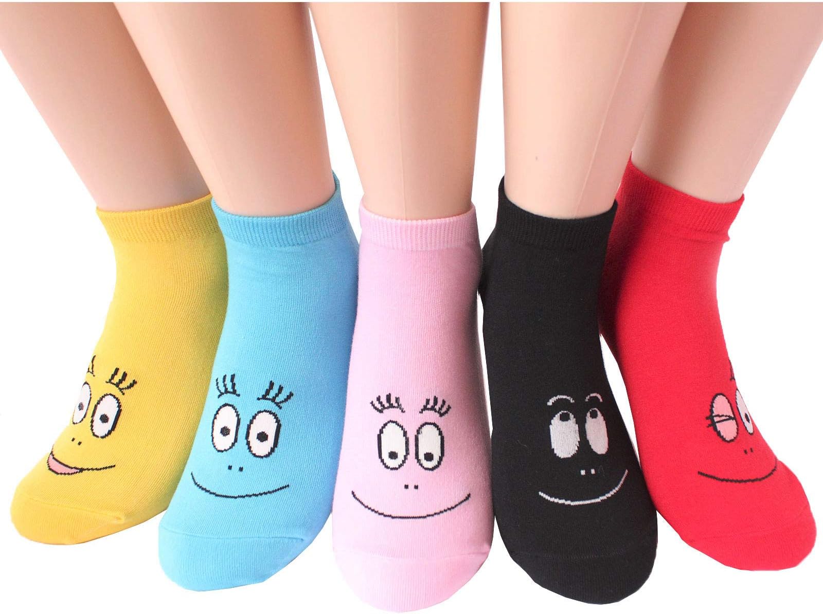 EVEI Famous Cartoon Character Collection Women's Original Socks (barbapapa01-5pairs)