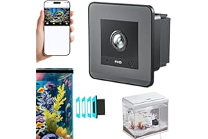2K HD Aquarium & Terrarium WiFi Pet Camera for Fish Tank, Reptile Enclosure Monitoring with 140° Wide View, Anti-Glare, Night