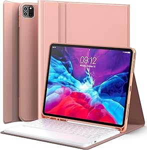 Keyboard Case for iPad Pro 12.9 inch 2021-5th Gen / 2020-4th Gen / 2018-3rd Gen – Touchpad Keyboard Compatible with iPad Pro 12.9 – Backlight Protection Wireless Tablet Keyboard