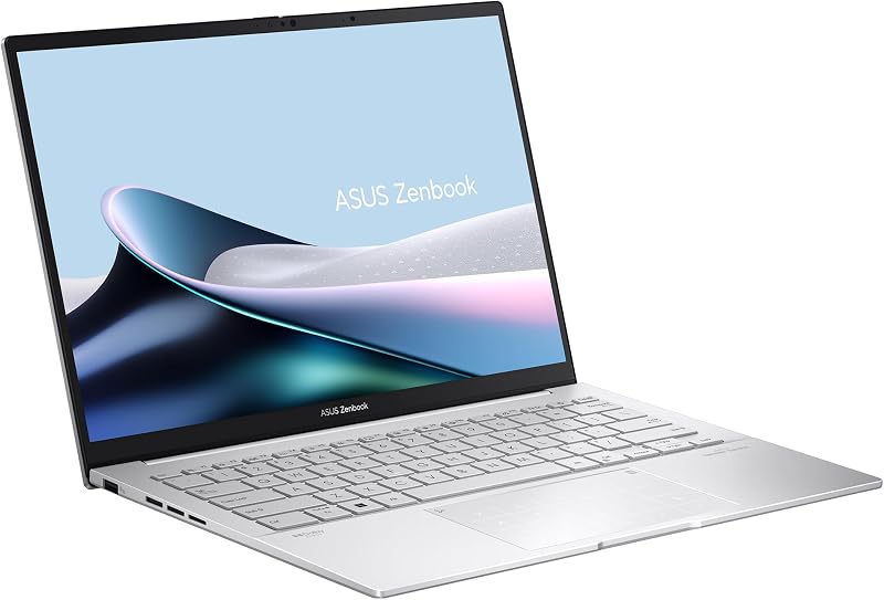 Zenbook 14 OLED UX3405CA-QD1481W - Portátil WUXGA de 14" (Intel Core Ultra 7 255H, 16GB RAM, 512GB SSD, ARC 140T, Windows 11 Home) Silver Fog - Teclado QWERTY em espanhol
