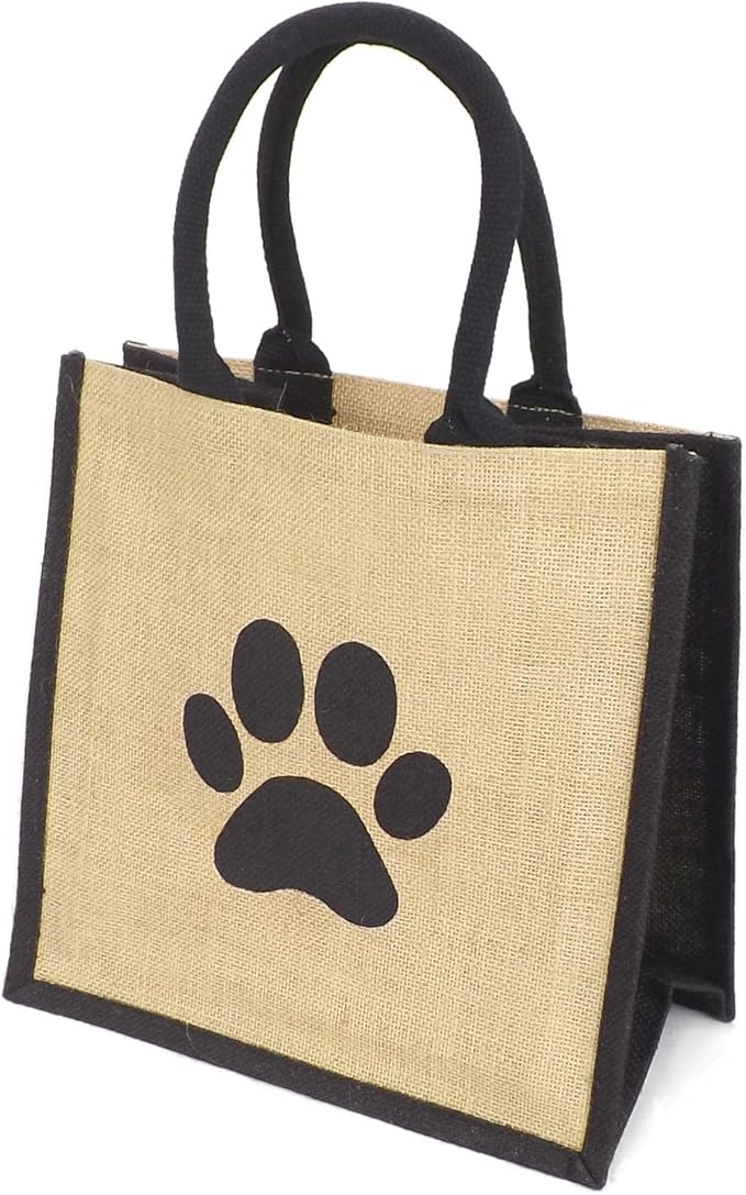 Jute Hessian Printed Dog Paw Bag (Medium) Amazon.co.uk Kitchen & Home