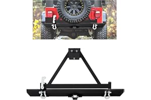Rear Bumper Off-Road W/Tire Carrier&D-Rings Compatible With Jeep Wrangler TJ YJ LJ 1987-2006 2 Packages