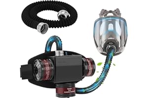 PAPR Respirator System, High Efficiency Portable Powered Air Purifying Respirator Kit with 40mm Filters, All-in-One Respirato