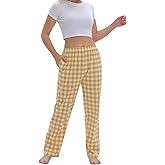SAMGU Women's Pajama Pants, Soft Cotton Sleep Lounge Pants, Comfy Homewear pjs, Elatic Waist Pajama Bottom Pants for Women