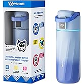 WATERH BOOST Kids Smart Water Bottle with Reminder and Tracker, 16oz | BPA-Free, Vacuum Insulated Stainless Steel, 24H Cold &amp; 12H Hot, DIY Fridge Magnets, Rubber Base, Ideal for Halloween