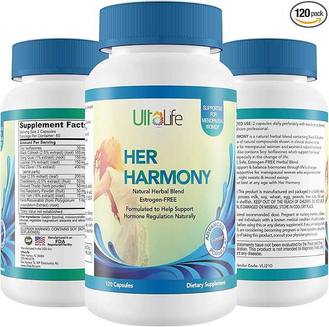 Her Harmony 1 Best Menopause Supplement + Black Cohosh Relief from