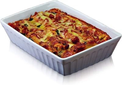 KitchenCraft World of Flavours Stoneware Lasagne Dish 33x23cm White