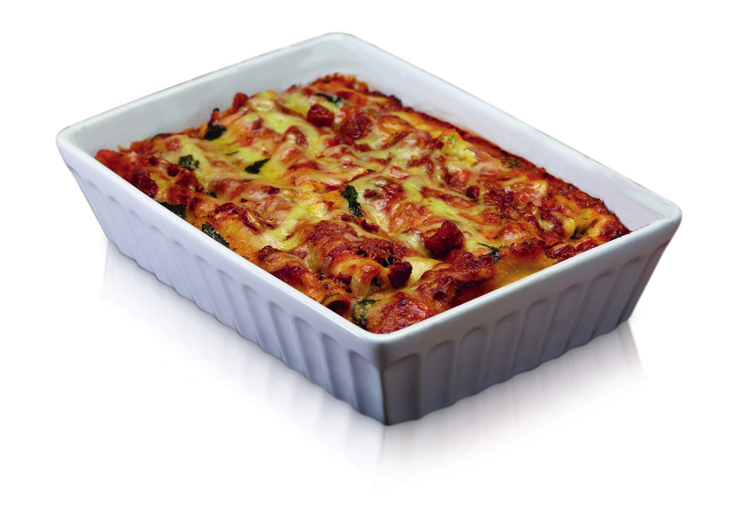 Kitchen Craft KCLDISHMED Italian Collection Lasagne Baking Dish, 30cm, White