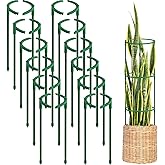 24Pcs Plant Support Stakes, Half Round Plant Stakes for Indoor Plants, Stackable Garden Flower Support, Plant Cages for Tomato,Monstera, Peony, Hydrangea, Climbing Plants