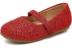 CIOR Toddler Girls Ballet Flats Shoes Ballerina Bowknot Jane Mary Princess Dress Shoes for Wedding Party School