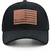 MINYJHZ Grandpa Hat, Grandpa Gifts for Fathers Day Birthday, Adjustable Grandfather Trucker Hat for Men Black