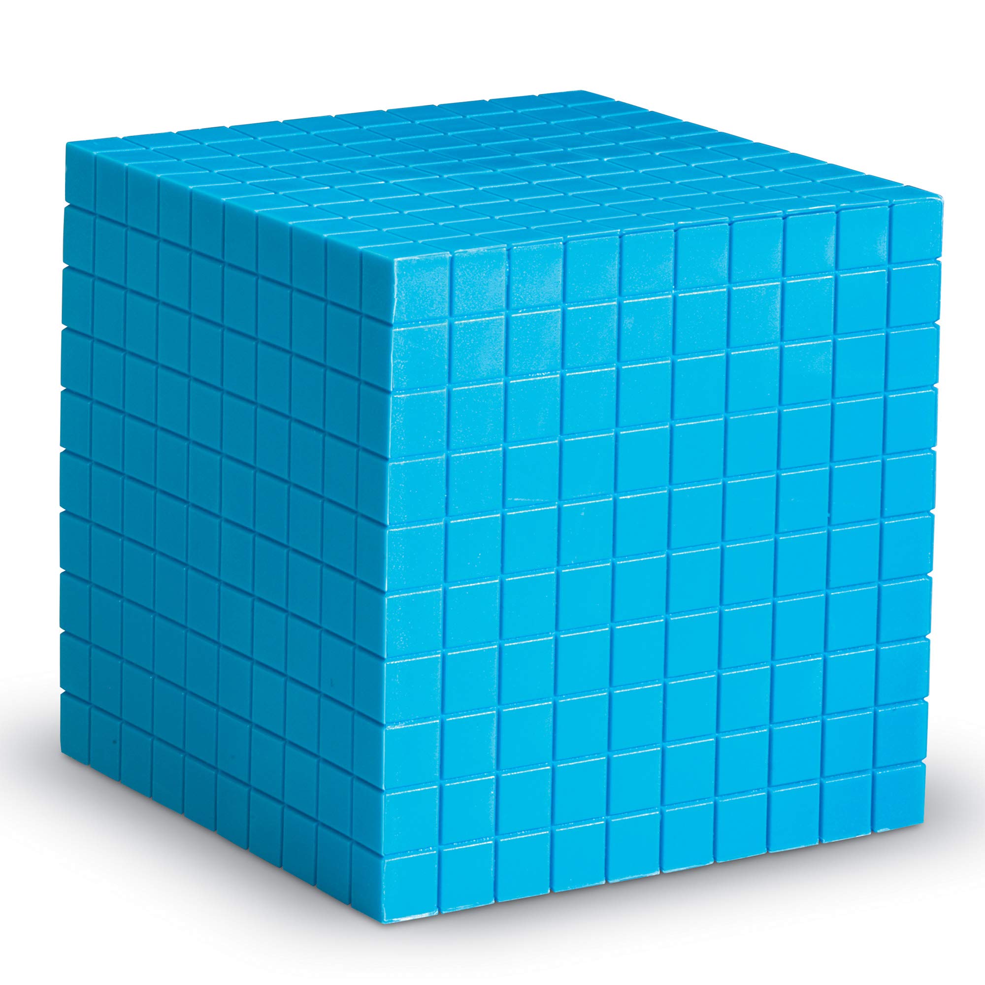 Learning Resources Grooved Plastic Base Ten Cube, Blue