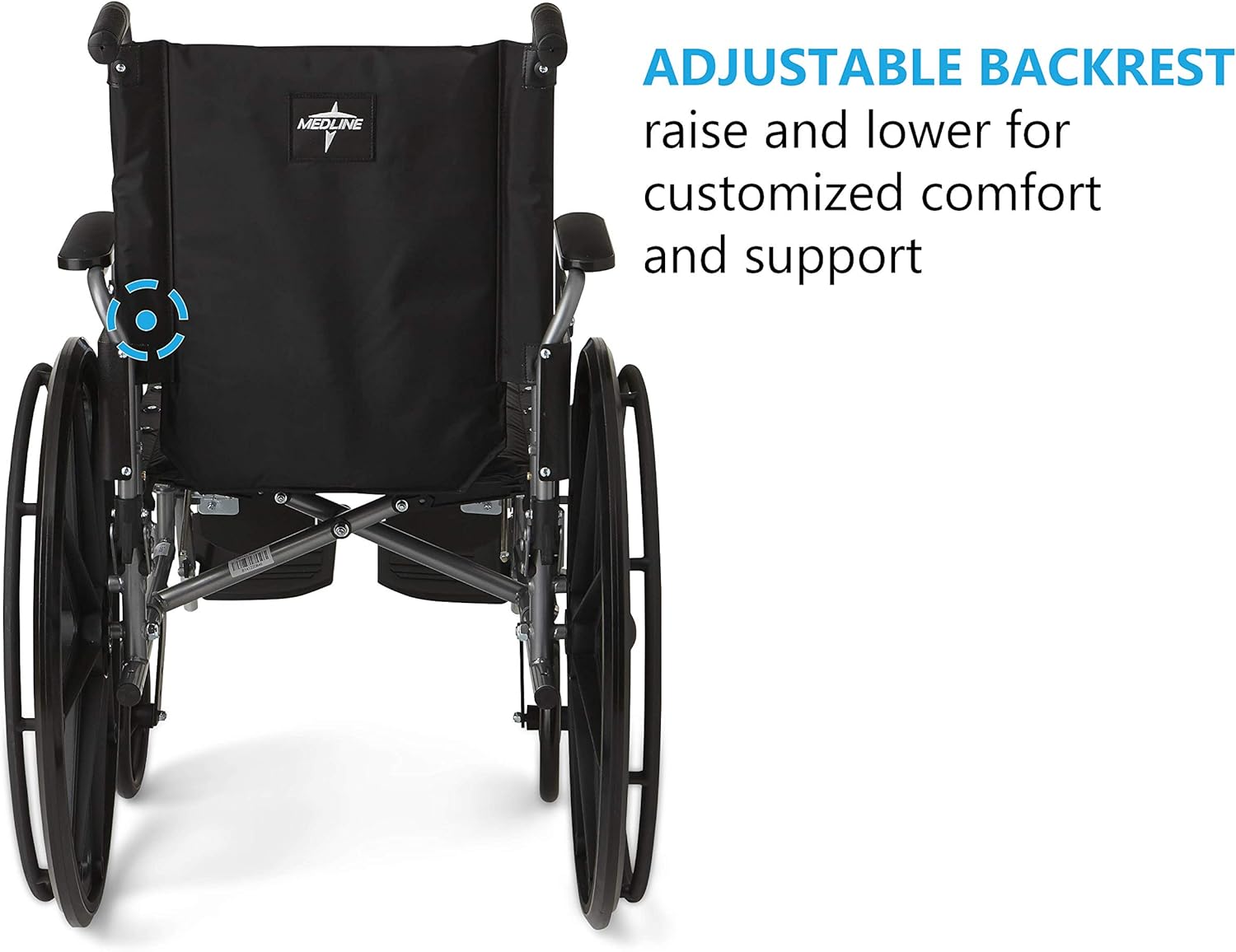 Medline Lightweight & User-Friendly Wheelchair With Flip-Back, Desk-Length Arms & Elevating Leg Rests for Extra Comfort, Gray, 18" Seat: Health & Personal Care