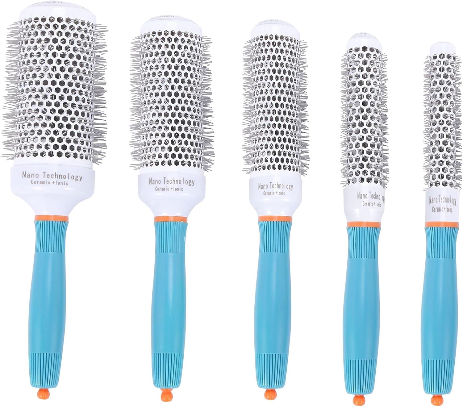 Littlecatch Roller Comb Professional 5 Size Hair Dressing Brushes Round Brushes for Blow Drying, High Temperature Round Comb Hair Styling Tool Hairbrush