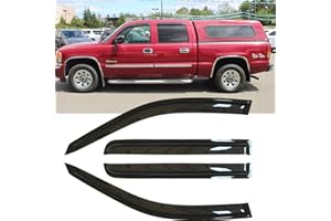 KUCARUCE 4pcs Original Shatterproof Rainproof Window Wind Deflectors for Silverado 00-06,Rain Guards,Window Visors for Cars,Vent Deflector for 00-06 Escalade ESV/Ext 1500/2500 Silverado/07 Classic 94355