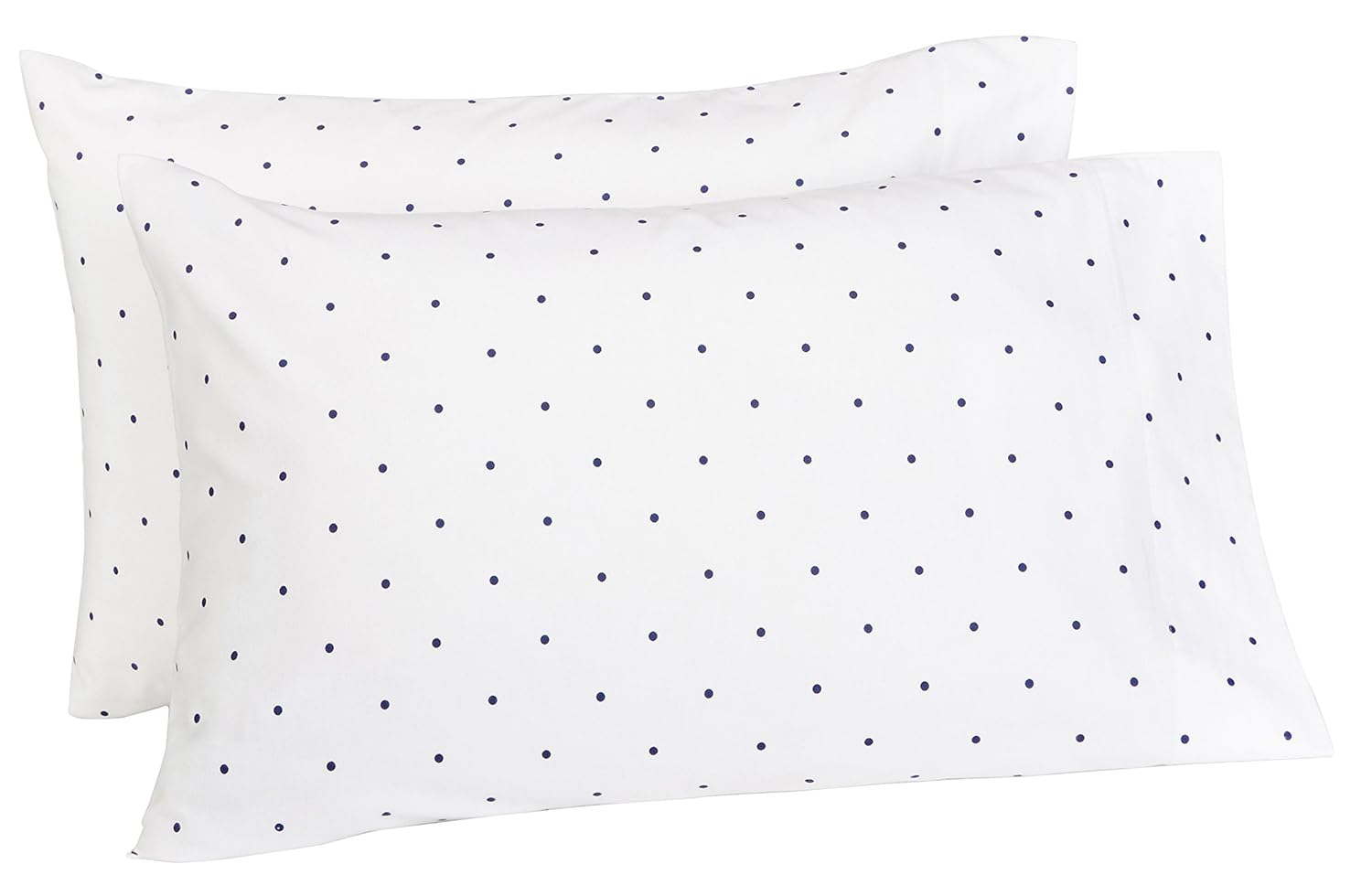 Pinzon 170 Gram Flannel Pillowcases Standard, Navy Dot Amazon.ca