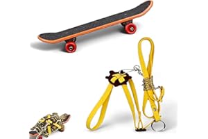 PURRRFECTIONPET Adjustable Tortoise Leash and Funny Skateboard Set, Training Harness and Mini Skateboard for Turtle Dragon Bearded Lizard Small Pets, Pet Tortoise Toys, Accessories for Tortoises (Small)