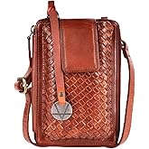 VILENCA HOLLAND Genuine Leather Small Leather Crossbody Bags For Women Cell Phone Purse With Adjustable & Detachable Strap
