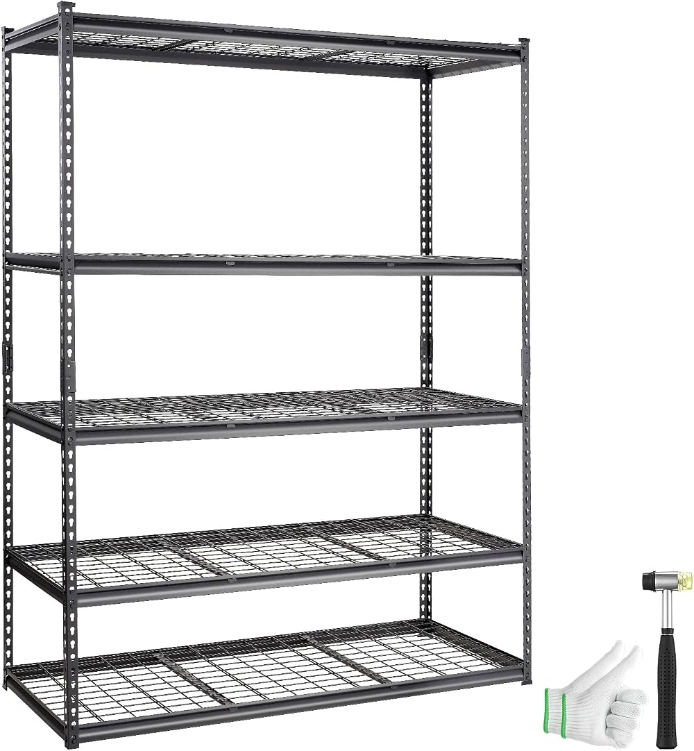 VEVOR 5-Tier Storage Shelving Unit 2000 lbs Capacity Heavy Duty Garage Wire Rack