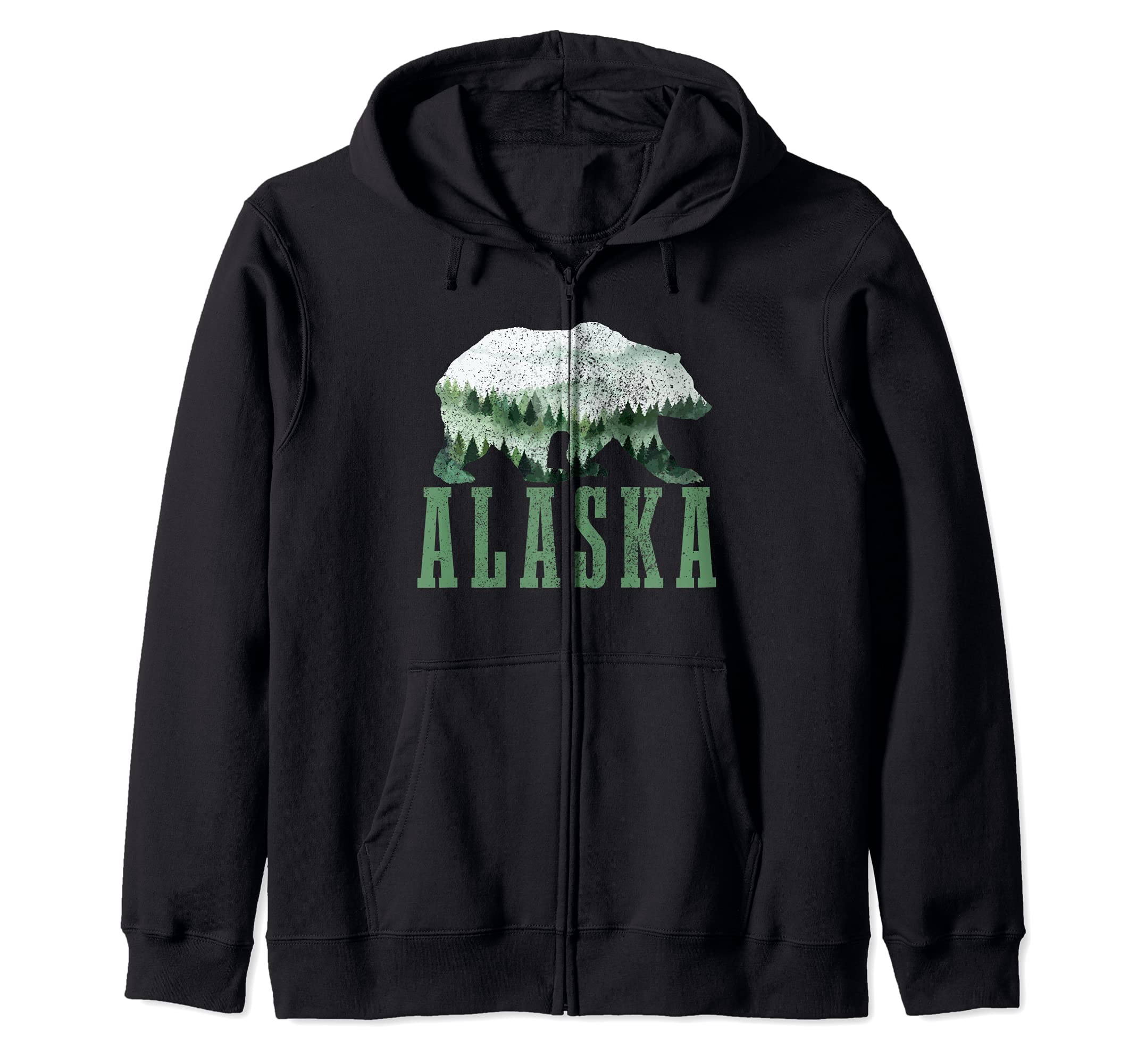 Alaska Grizzly Bear Nature Hiking Camping Hiker Outdoor Gift Zip Hoodie